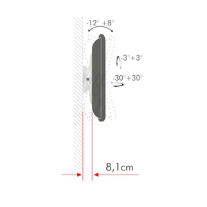 Supporto tv da muro orientabile 23 - 42 pollici acciaio vesa 200 portata 20kg easyclick - Oniroview
