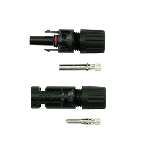 Coppia connettori per fotovoltaico - Maschio Femmina - 1000V - Per cavo 4-6mm² - a crimpare