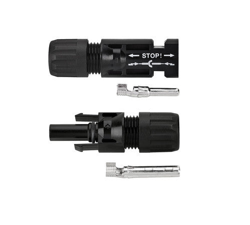 Coppia connettori MC4 per fotovoltaico - Maschio Femmina - 1000V - Per cavo 4-6mm² - a crimpare