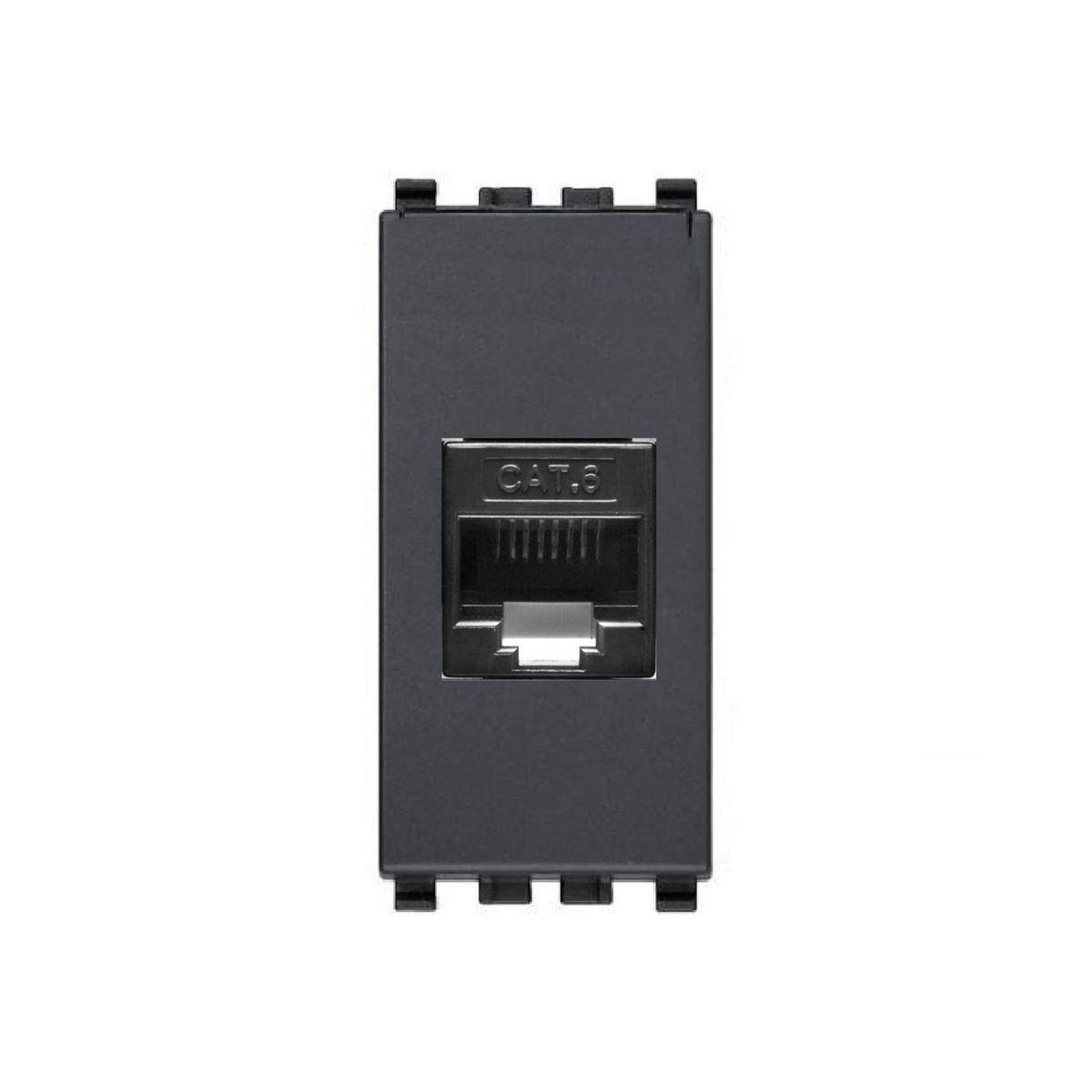 Vimar Eikon RJ45 Frutto UTP CAT.6A Compatibile 20337.6 Colore Nero