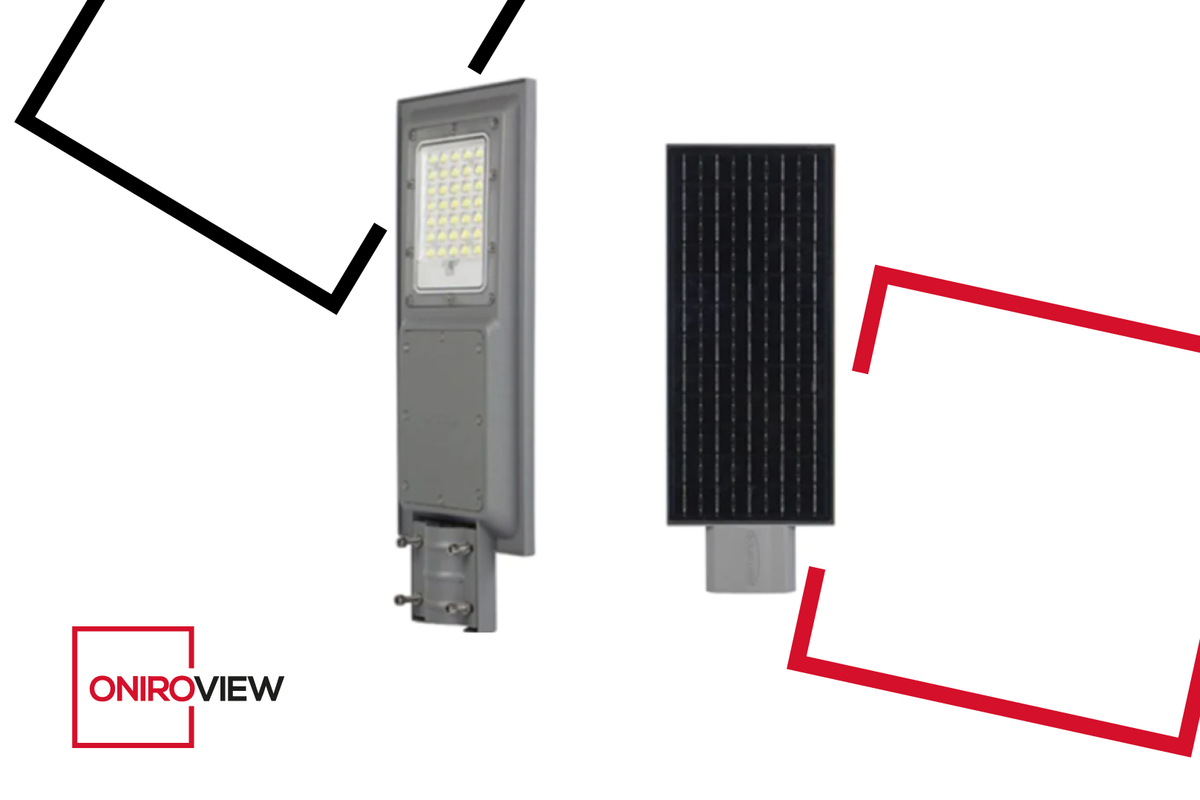 Lampione LED solare con sensore di movimento e crepuscolare