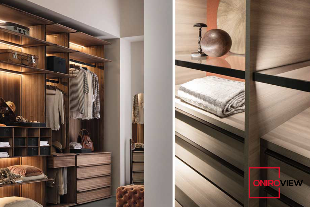 Illuminare una cabina armadio con Led, lampade ad incasso o applique - Oniroview