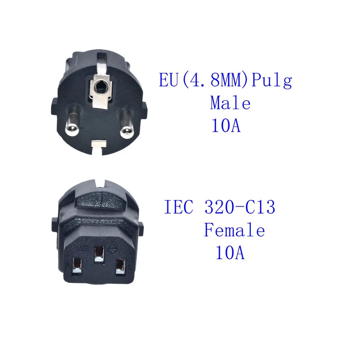 Adattatore Alimentazione IEC Schuko 10A 250V