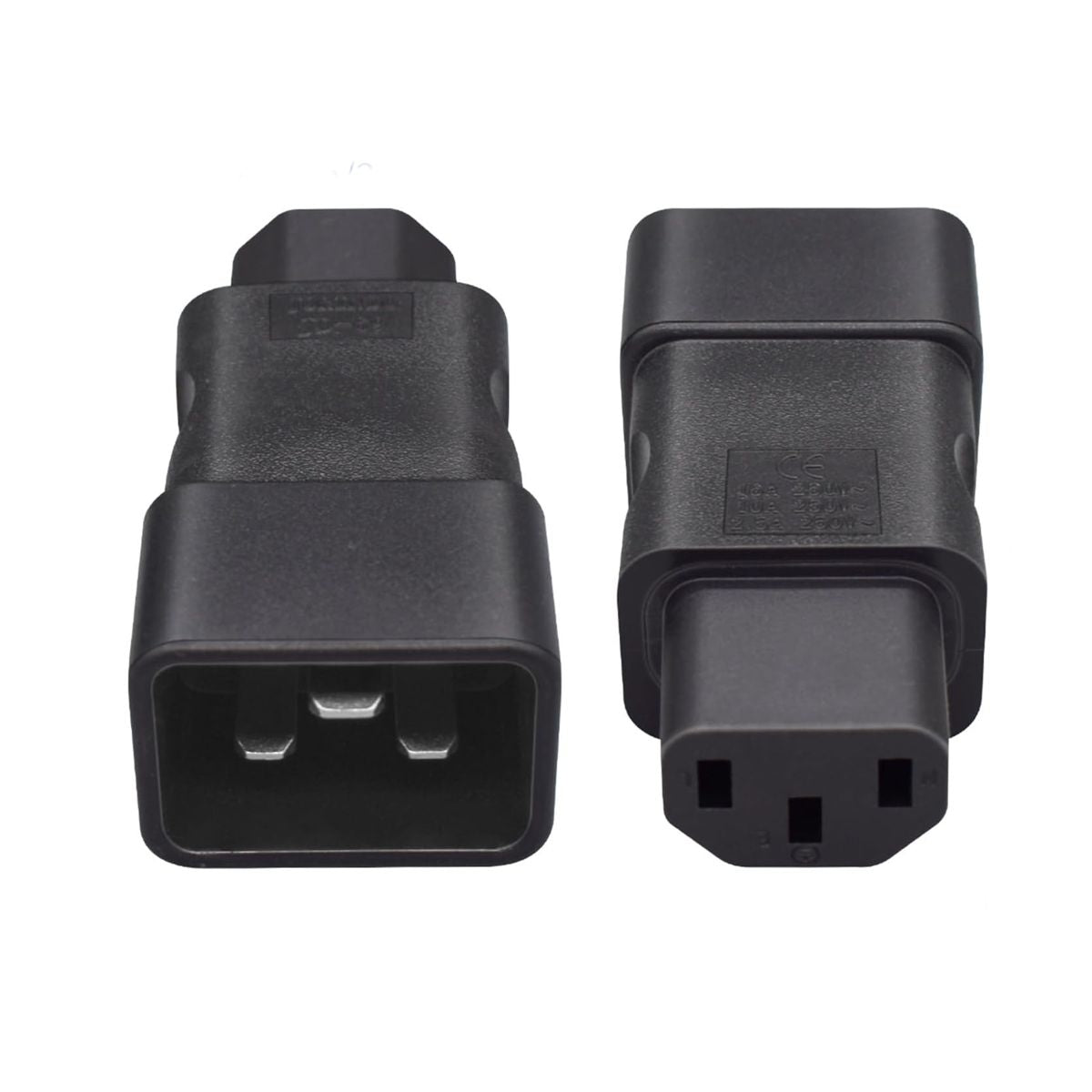 Adattatore Tripolare Alimentazione  IEC320 C13 Femmina C20 Maschio
