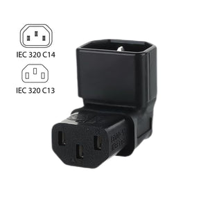 Adattatore di Alimentazione Angolare IEC 320  C13 Femmina C14 Maschio