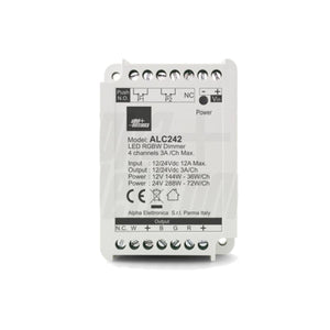 Controller RGBW vista frontale corpo bianco quattro canali