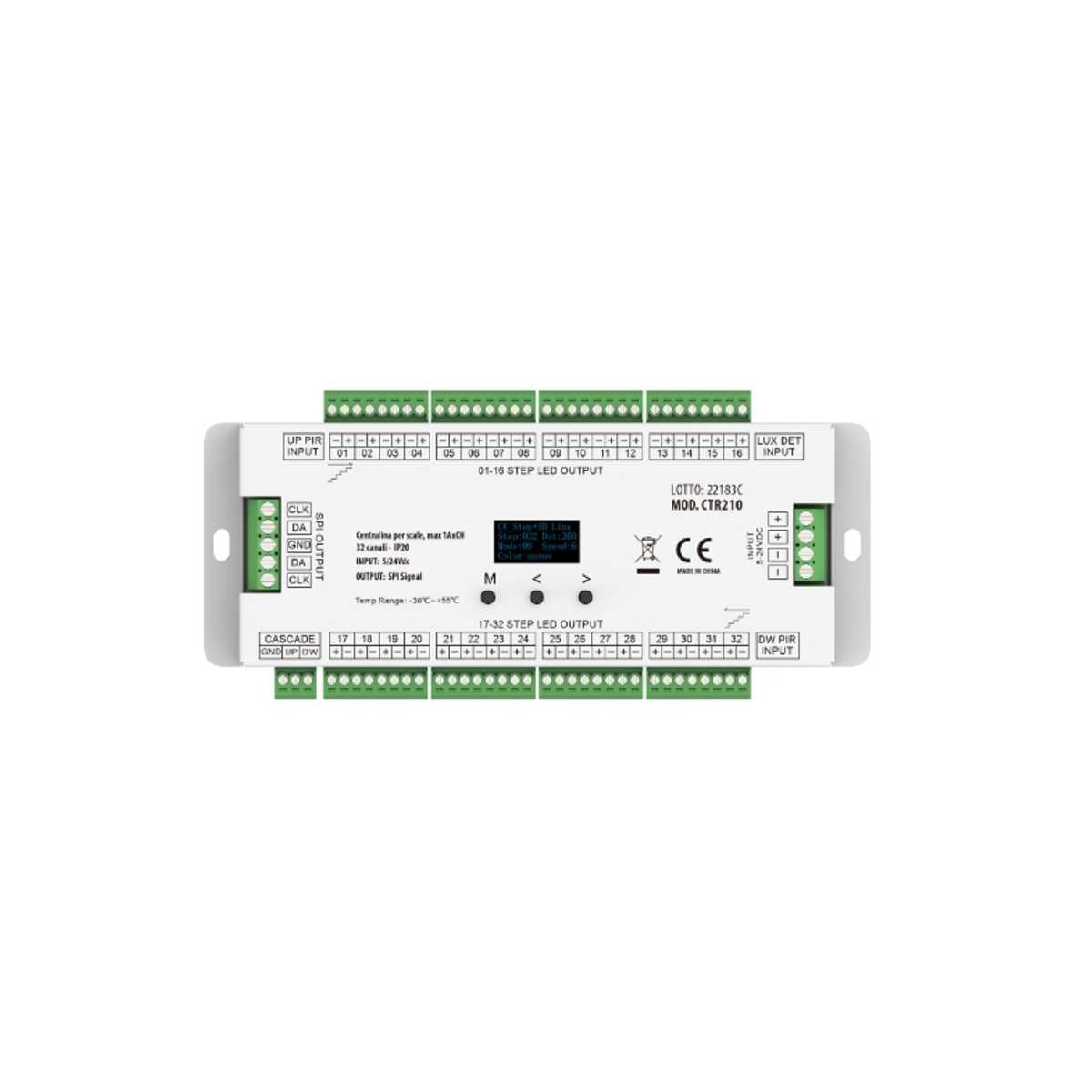 Controller strip led digitali per scale con sensori PIR e crepuscolare