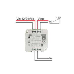 Master controller morsetti uscita segnale 1-10V per slave dimmer