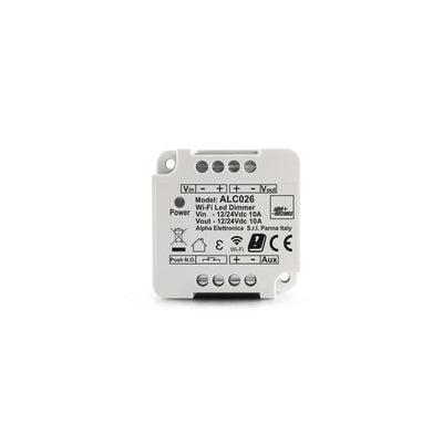 Dimmer strisce led monocolore 12/24V smart WiFi 10A con pulsante