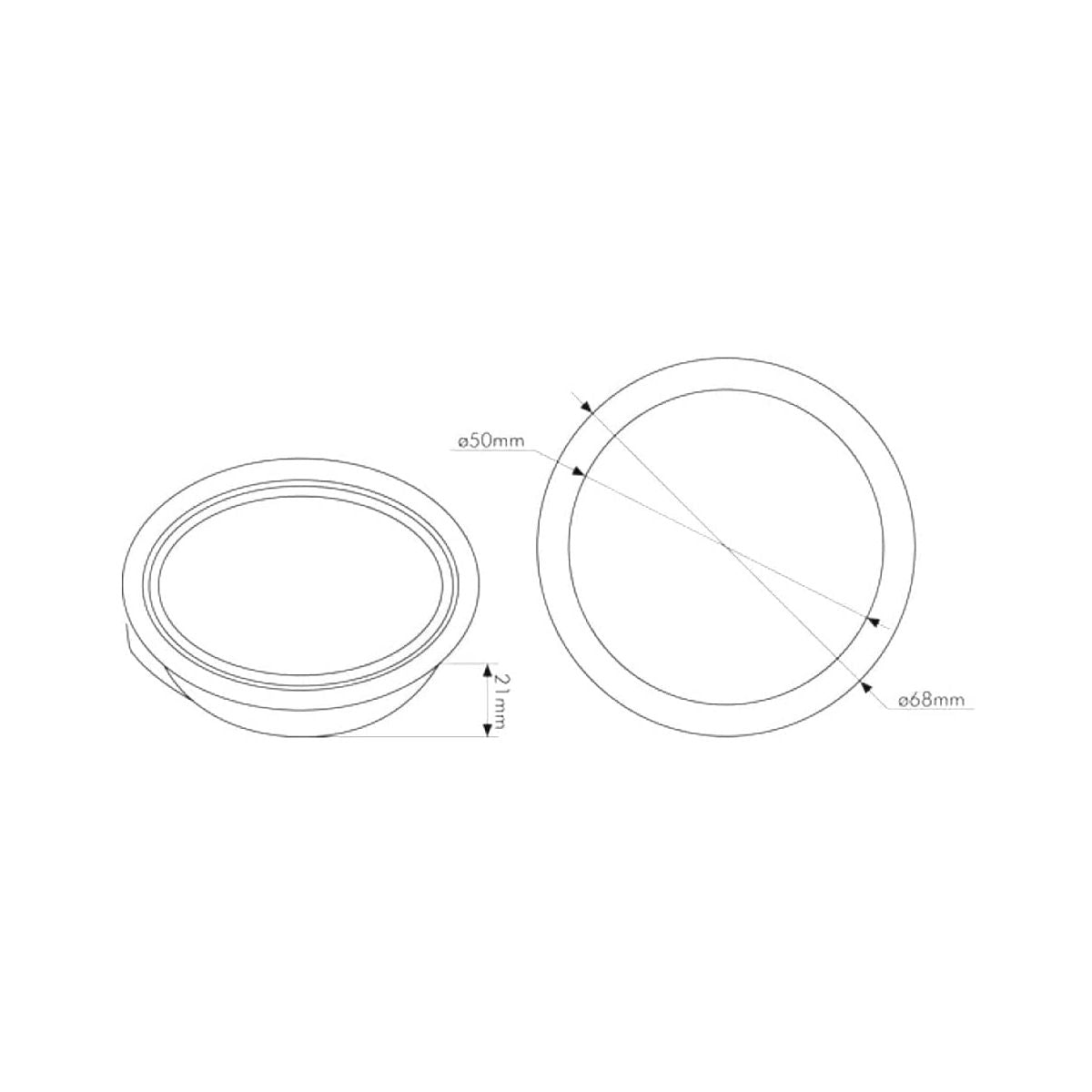 Faretti Incasso per Cappa Cucina Incasso Bianco + Lampadine 12V