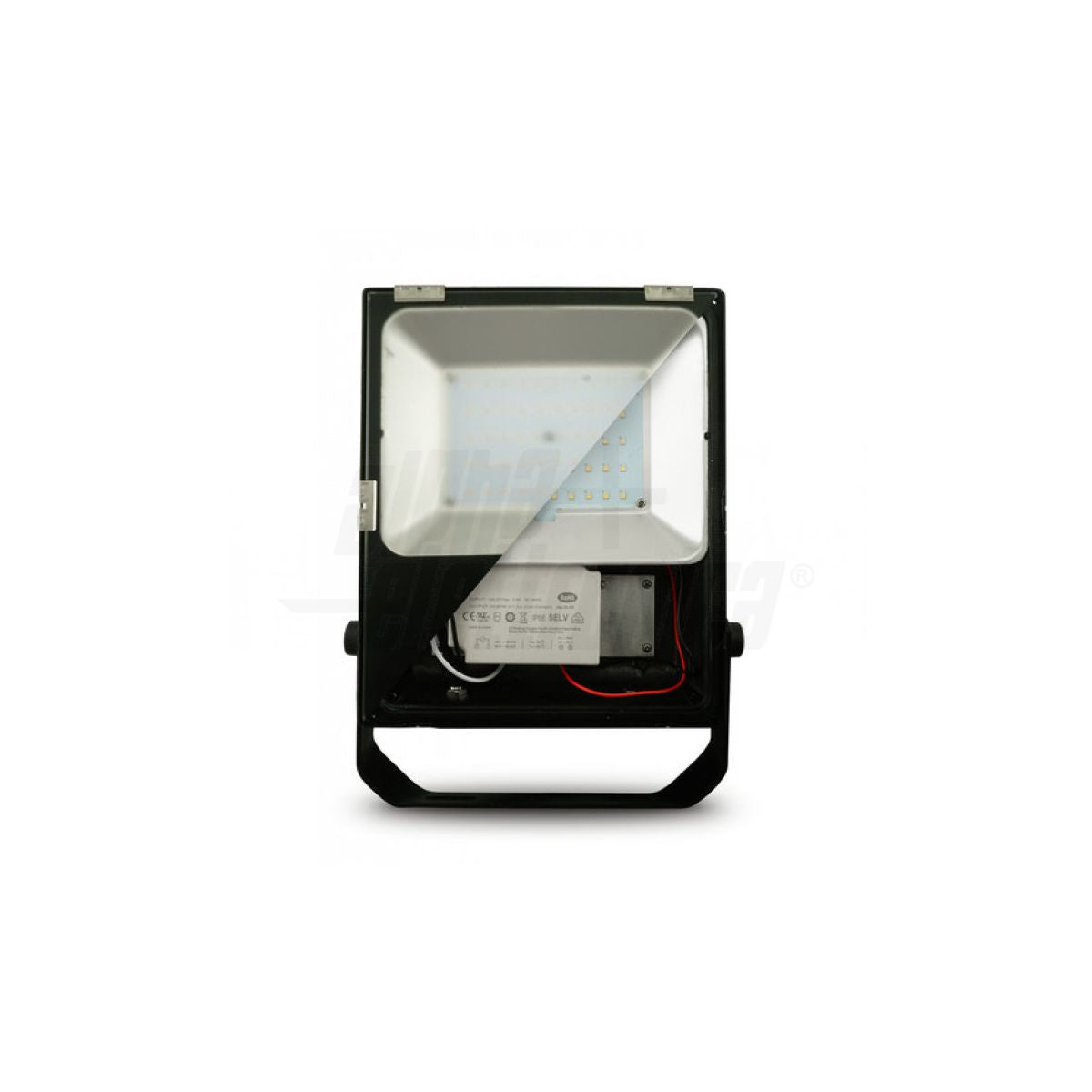 Faro led 200W Avant con diffusore in vetro satinato e staffa 180 gradi