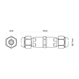 Giunzione Cavi Elettrici a Tenuta Stagna 2 Poli 16A 450V IP68