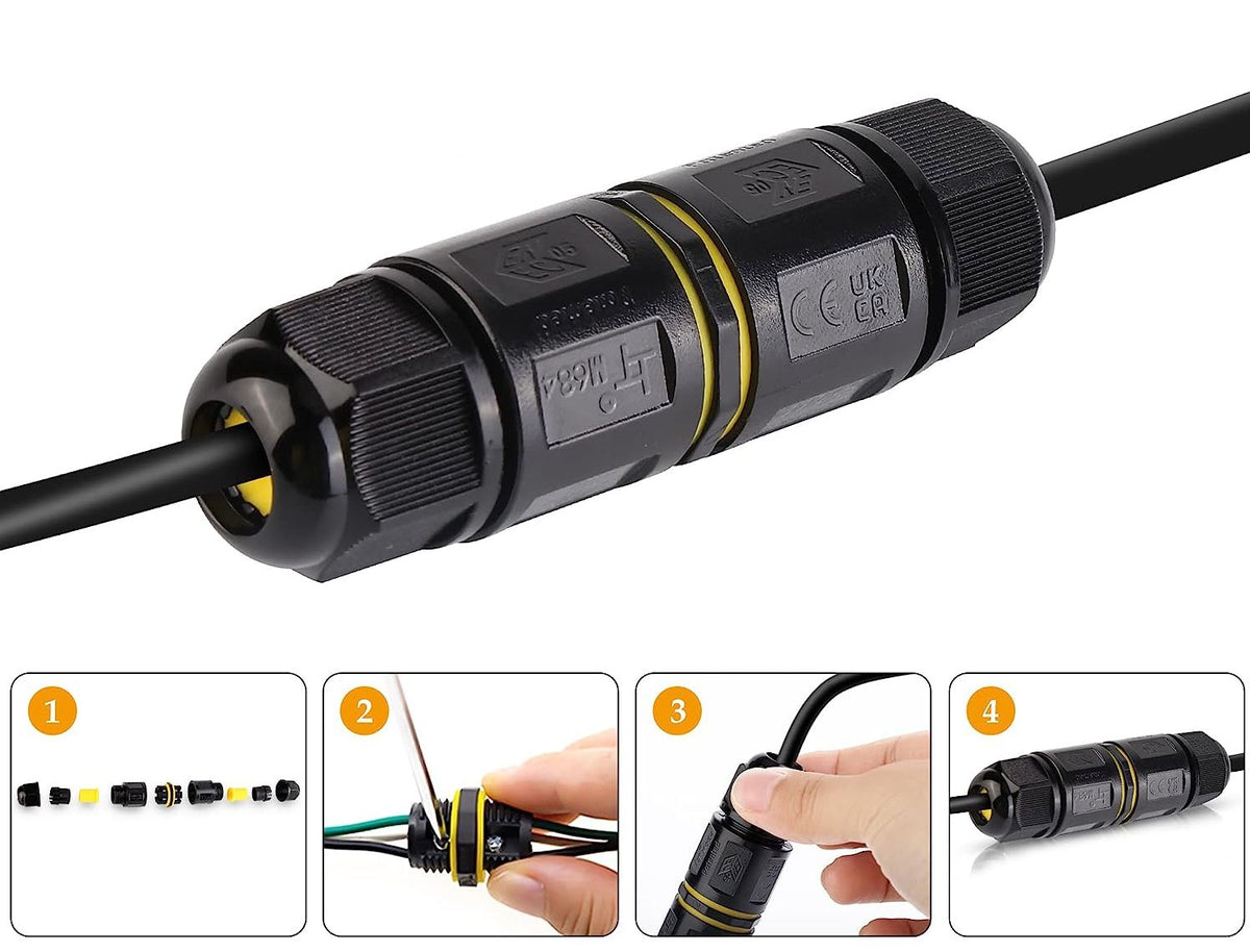 Giunzione Cavi Elettrici a Tenuta Stagna 3 Poli 9A 450V IP68
