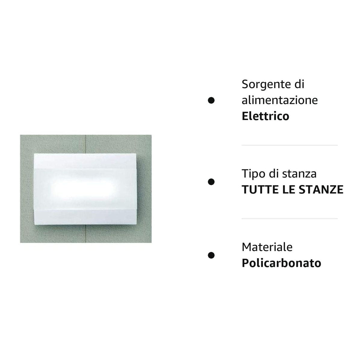 Lampada Emergenza 503 Led Incasso Parete 2W IP20 3 Ora