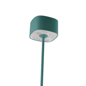 Lampada Ricaricabile da Tavolo USB Led 2W Luce Calda IP44 Verde Petrolio
