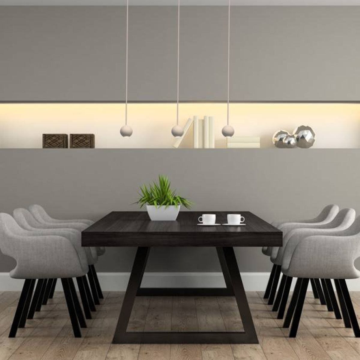 Lampadario Sfera Sospensione Led 8.5W Bianco e Nero