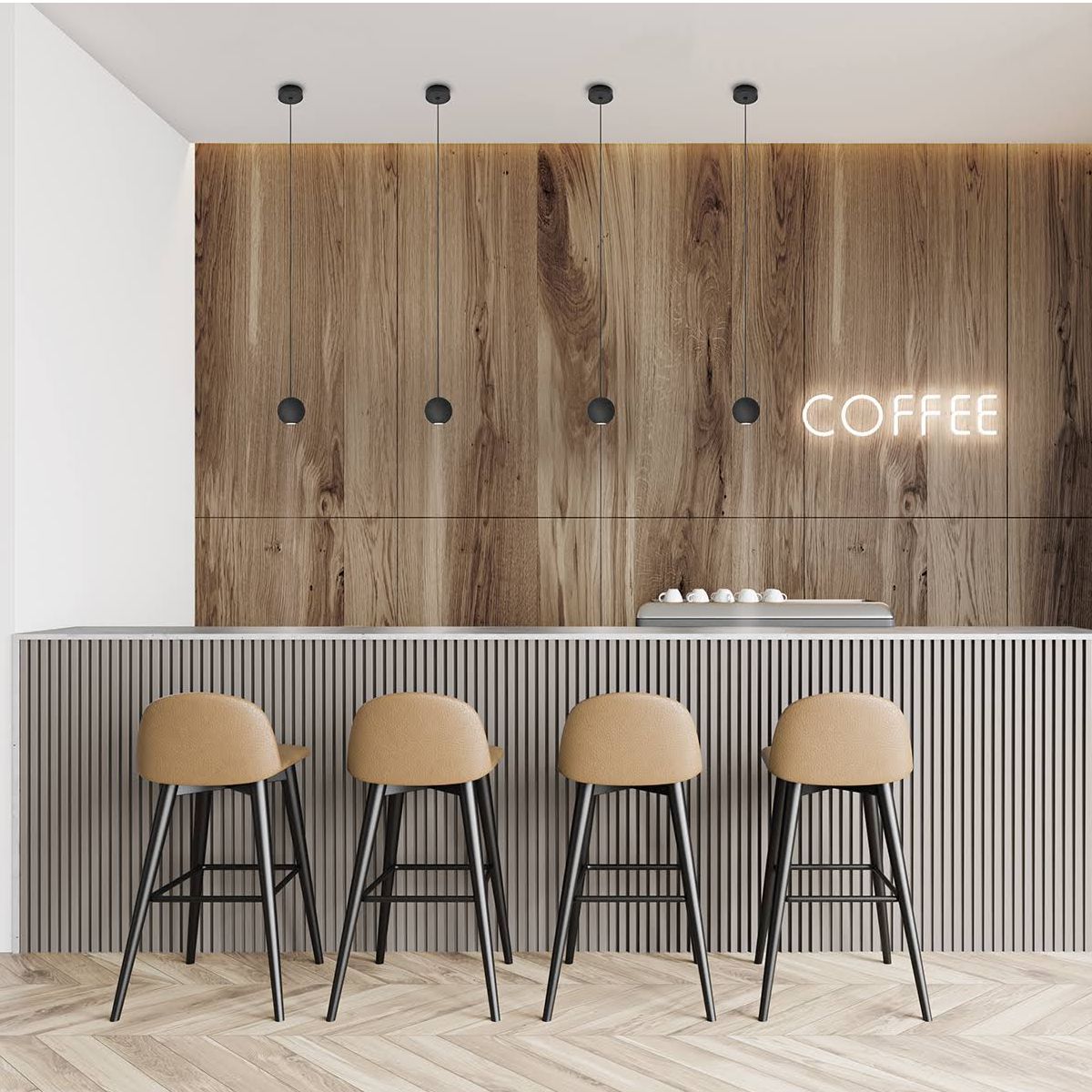 Lampadario Sfera Sospensione Led 8.5W Bianco e Nero