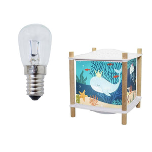 Lampadina E14 12V 10W trasparente per ricambio Lanterna Magica.