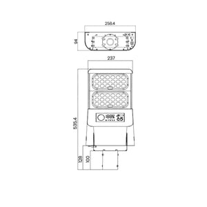 Lampione Solare 60W con Sensore PIR Pioggia 6000 Lumen CCT