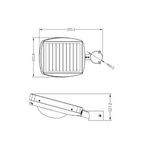 Lampione solare stradale con batteria Li-Ion 10400mAh a testa palo