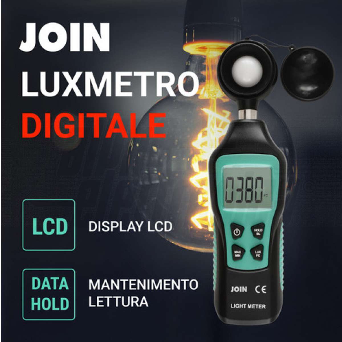 Luxmetro Professionale Digitale  200.000 lux
