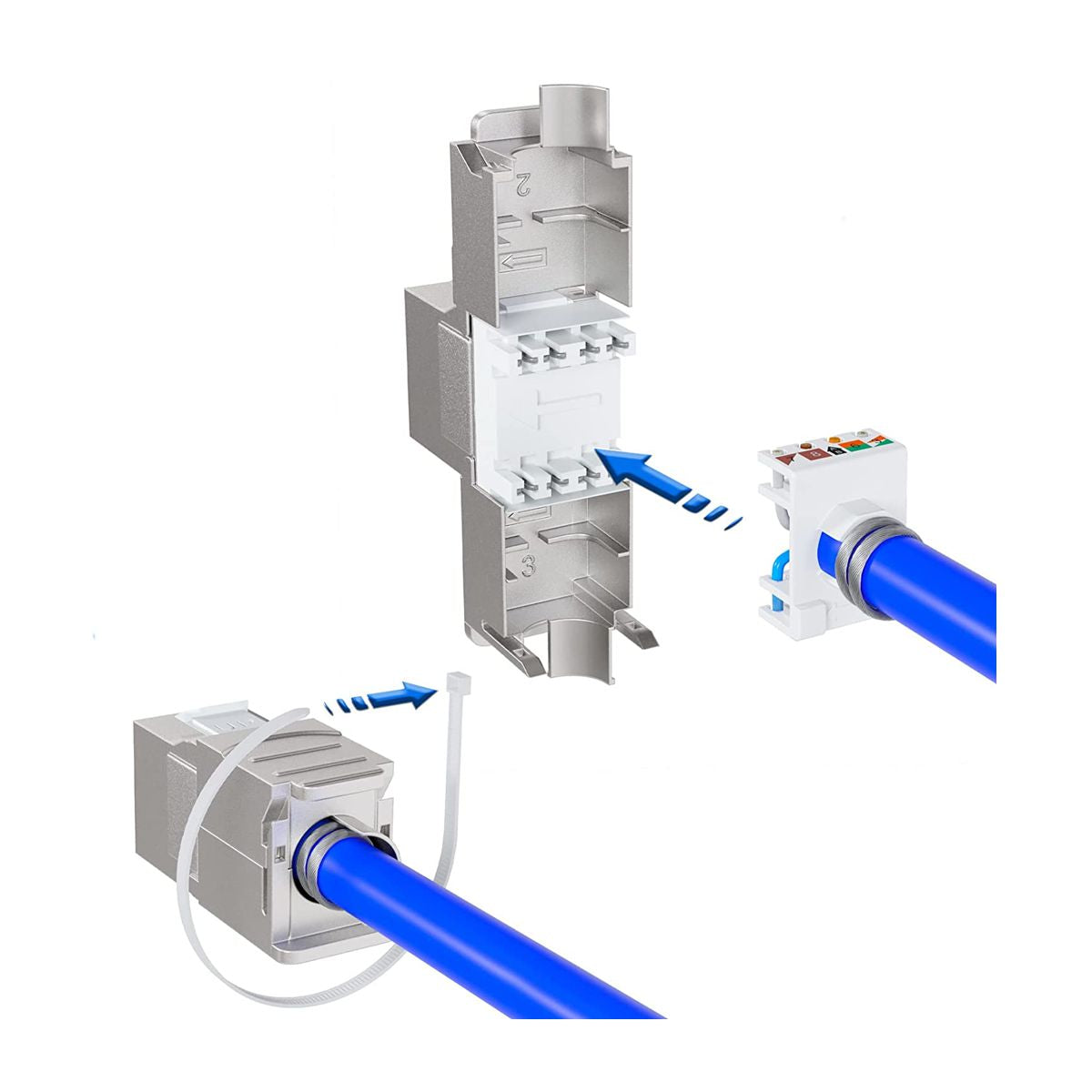 Ave Noir Sistema 45 Presa RJ45 Cat.6A Compatibile Nera