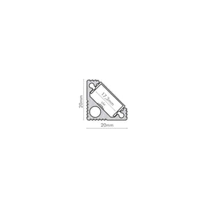 Profilo Angolare Led 2mt Nero Alluminio Cover Smerigliata