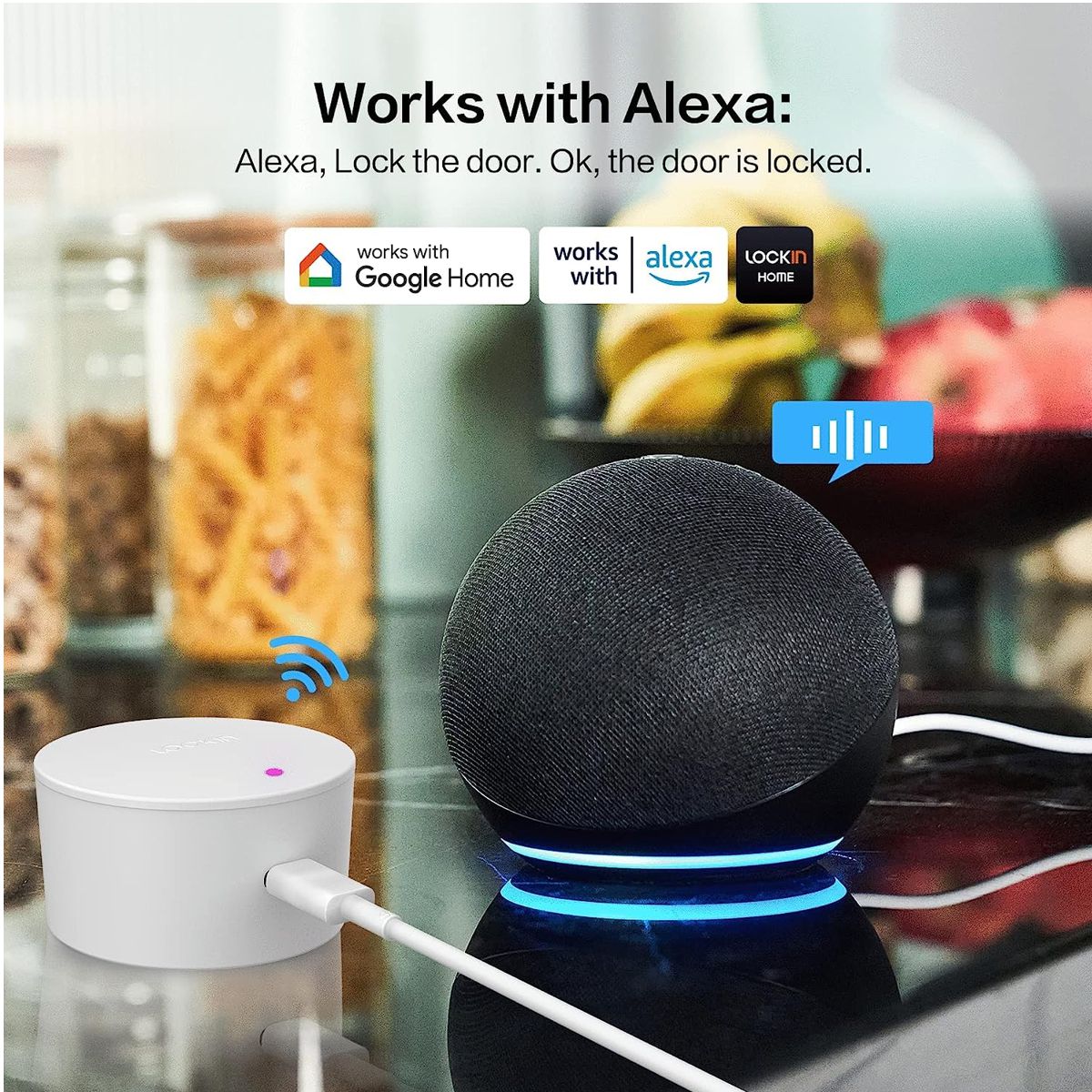 Serratura Smart Porta Blindata Intelligente Smart Door Lock G30 Compatiile Google Alexa