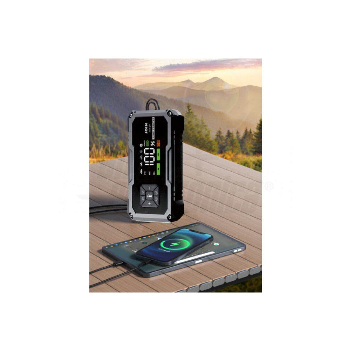 Avviatore per Batterie Auto 400A + Compressore Torcia Power-bank