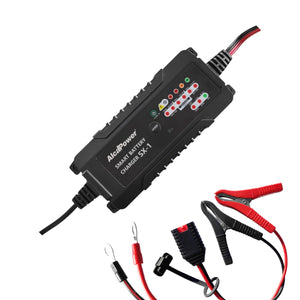 Caricabatteria Mantenitore Auto Moto SX-1 6A 6V/12V e Litio LiFePO4 - AlcaPower