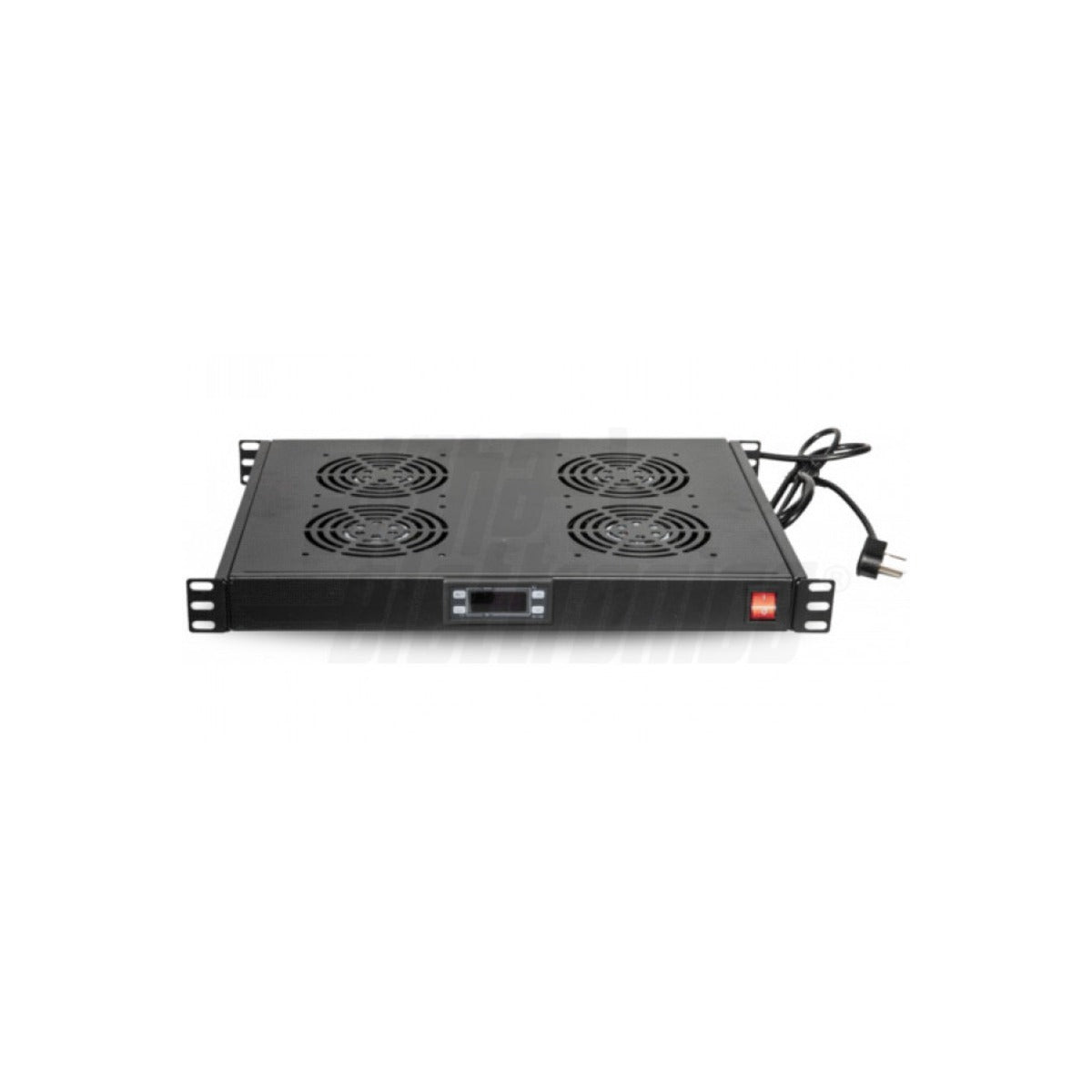 Cassetto Ventilazione Rack 19" 1U 4 Ventole Nero – Con o Senza Termostato