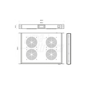 Cassetto Ventilazione Rack 19" 1U 4 Ventole Nero – Con o Senza Termostato