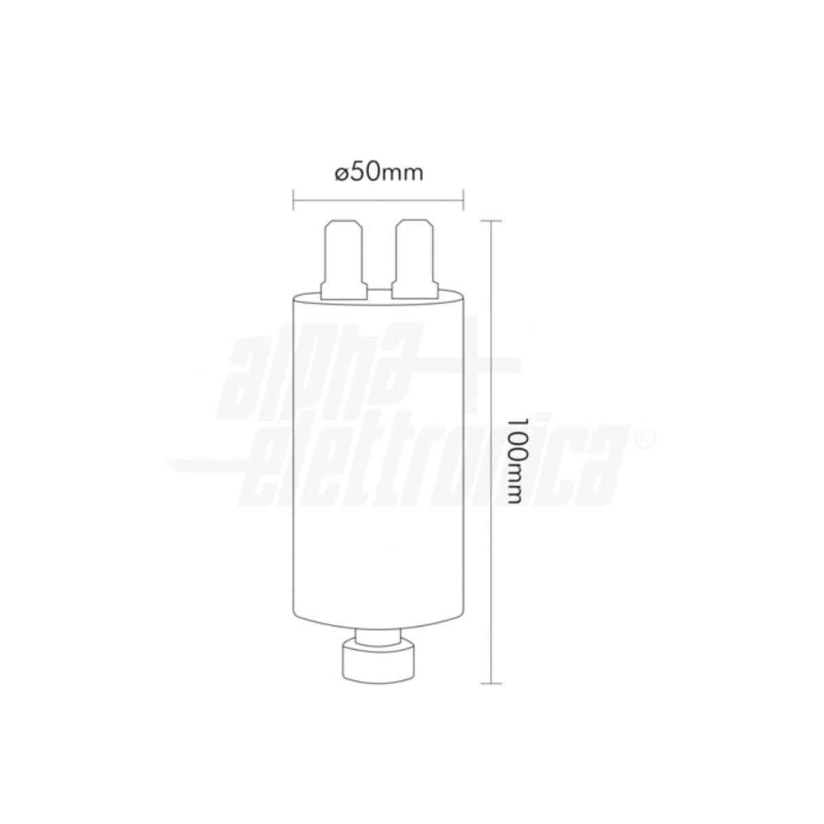 Condensatore 40 µF 450V Faston 6,3 mm Polipropilene per motori