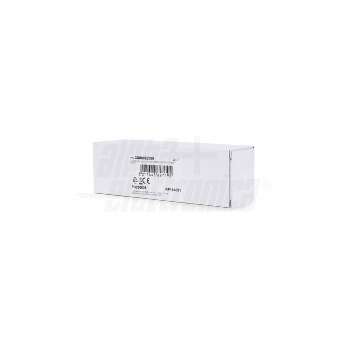 Condensatore CBB60 20 µF 450V Faston 6,3 mm — Polipropilene per motori