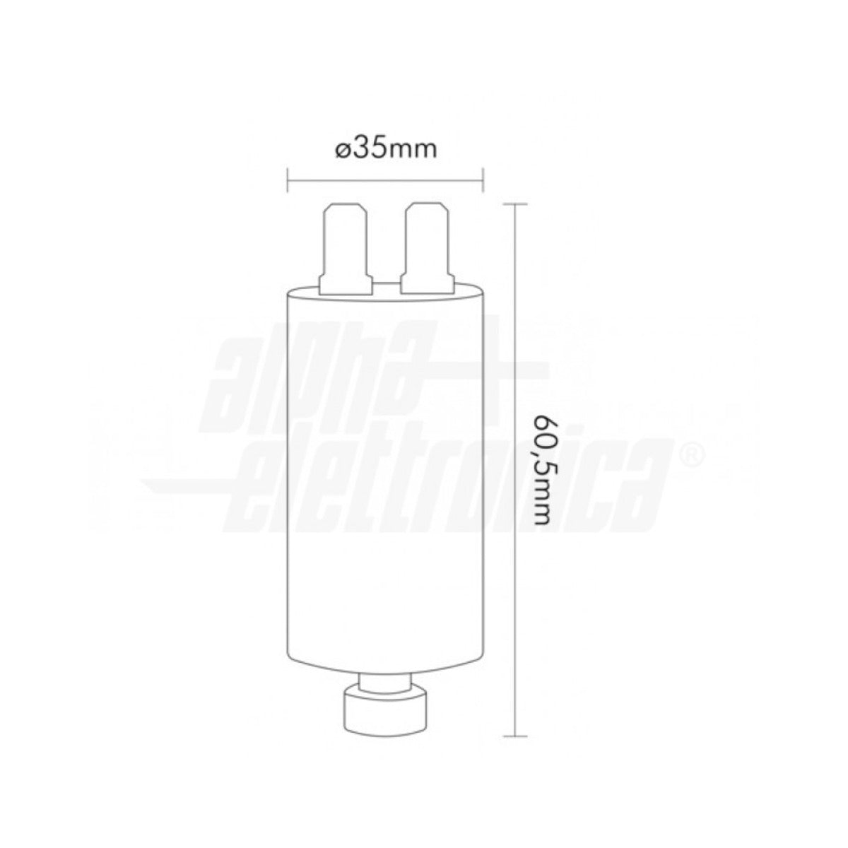 Condensatore CBB60 8 µF 450V Faston 6,3 mm — Polipropilene per motori