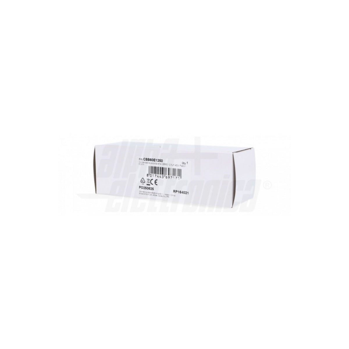 Condensatore Rifasamento 12,5 µF 450V Faston 6,3 mm Polipropilene per motori