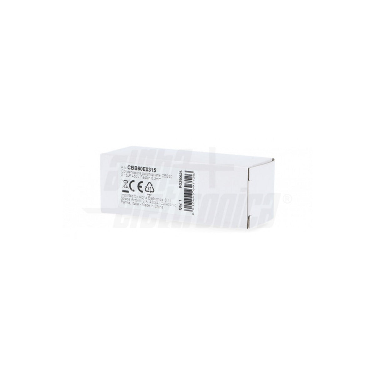 Condensatore Rifasamento 16 µF 450V Faston 6,3 mm Polipropilene per motori