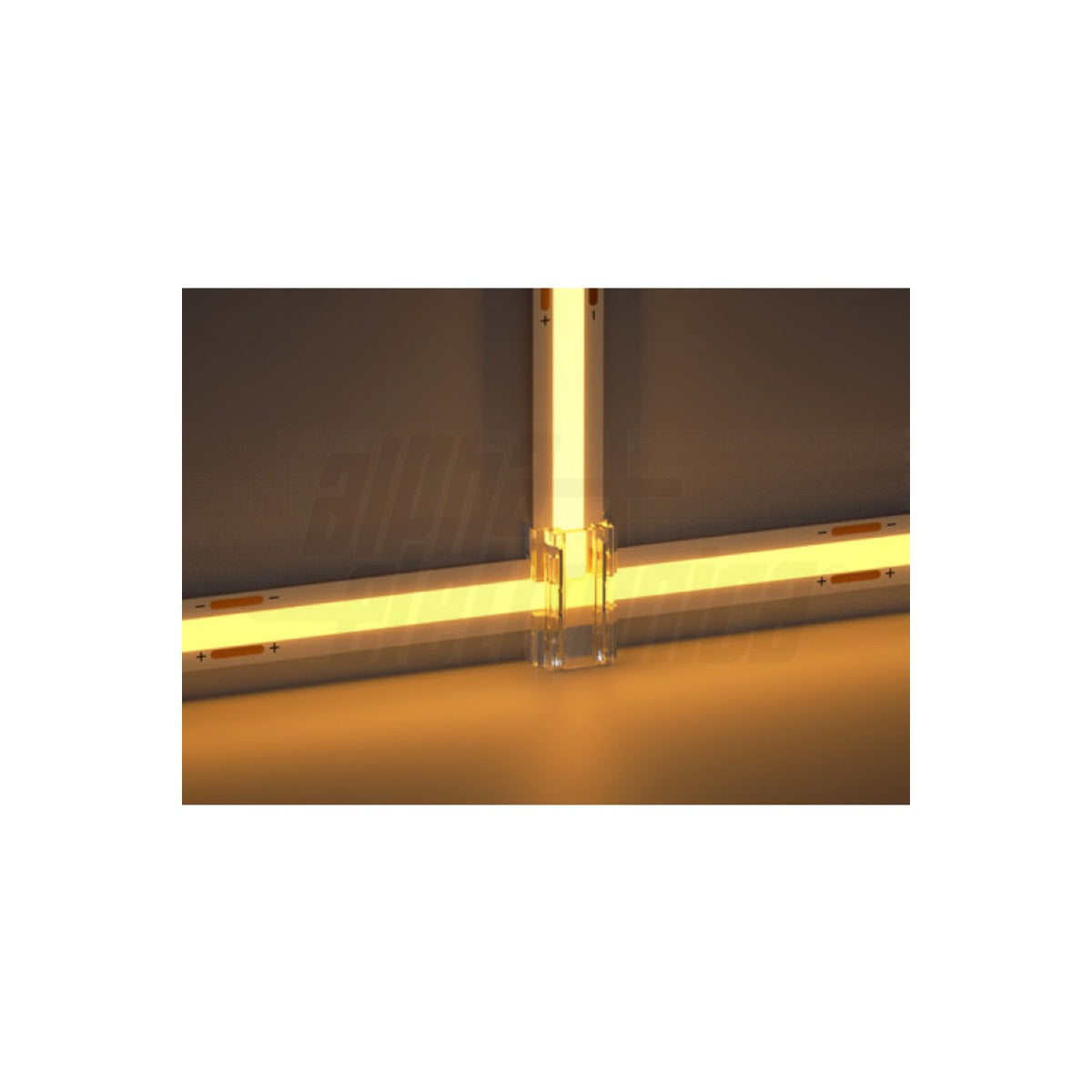 esempio di connessione con striscia led accesa