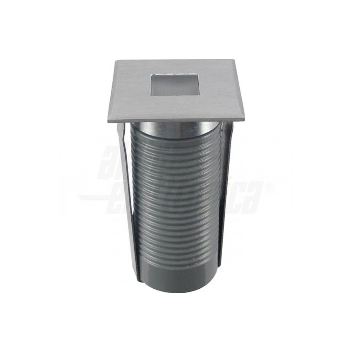 Faretto da Terra per Esterno Giardino Led Acciaio 1W 24V DC IP67 Quadrato 32mm