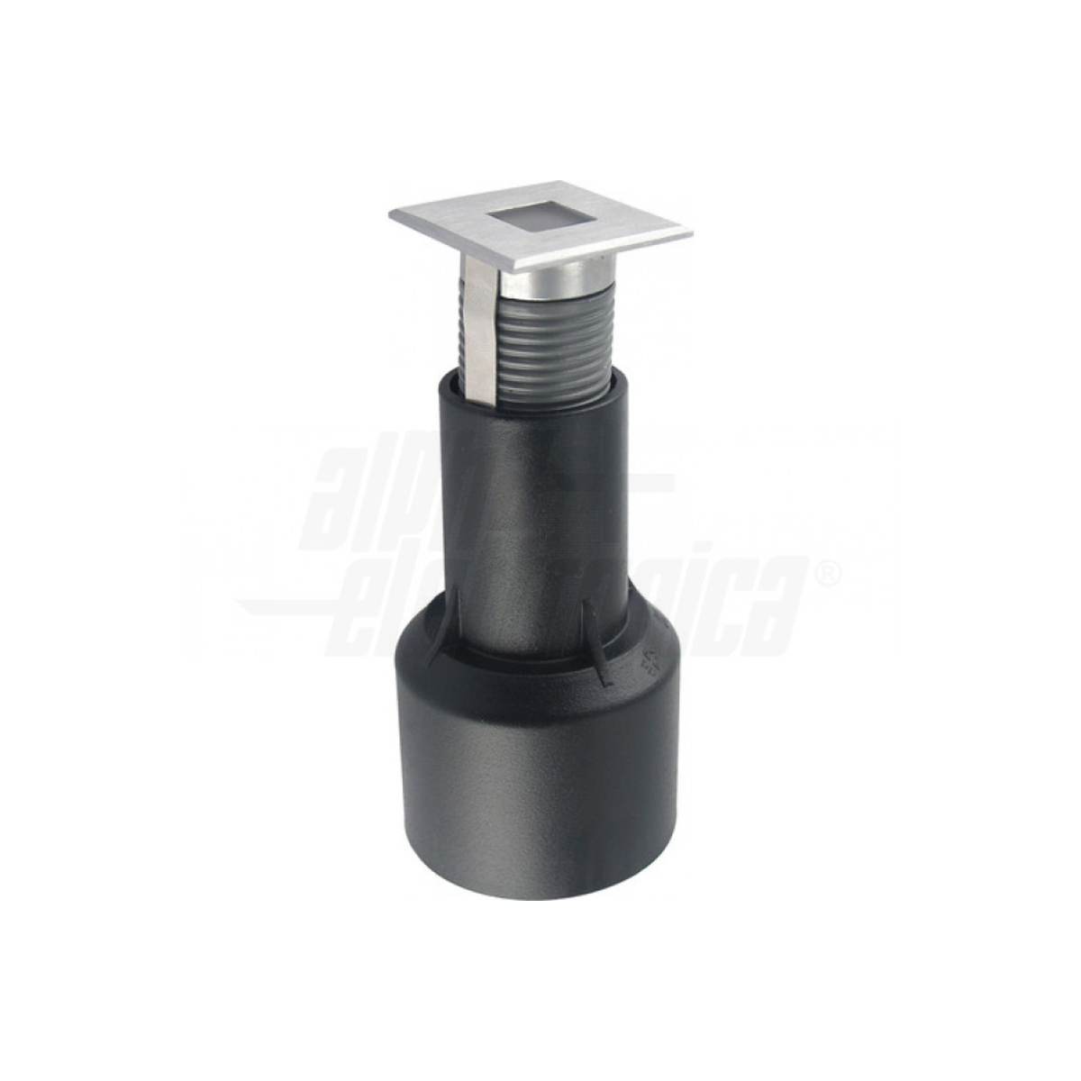 Faretto da Terra per Esterno Giardino Led Acciaio 1W 24V DC IP67 Quadrato 32mm con cassaforma