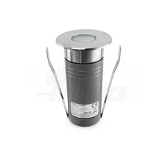 Faretto da Terra RGB per Esterno Giardino Led Acciaio 4W 24V DC IP67 Tondo Ø55 Serie Iride