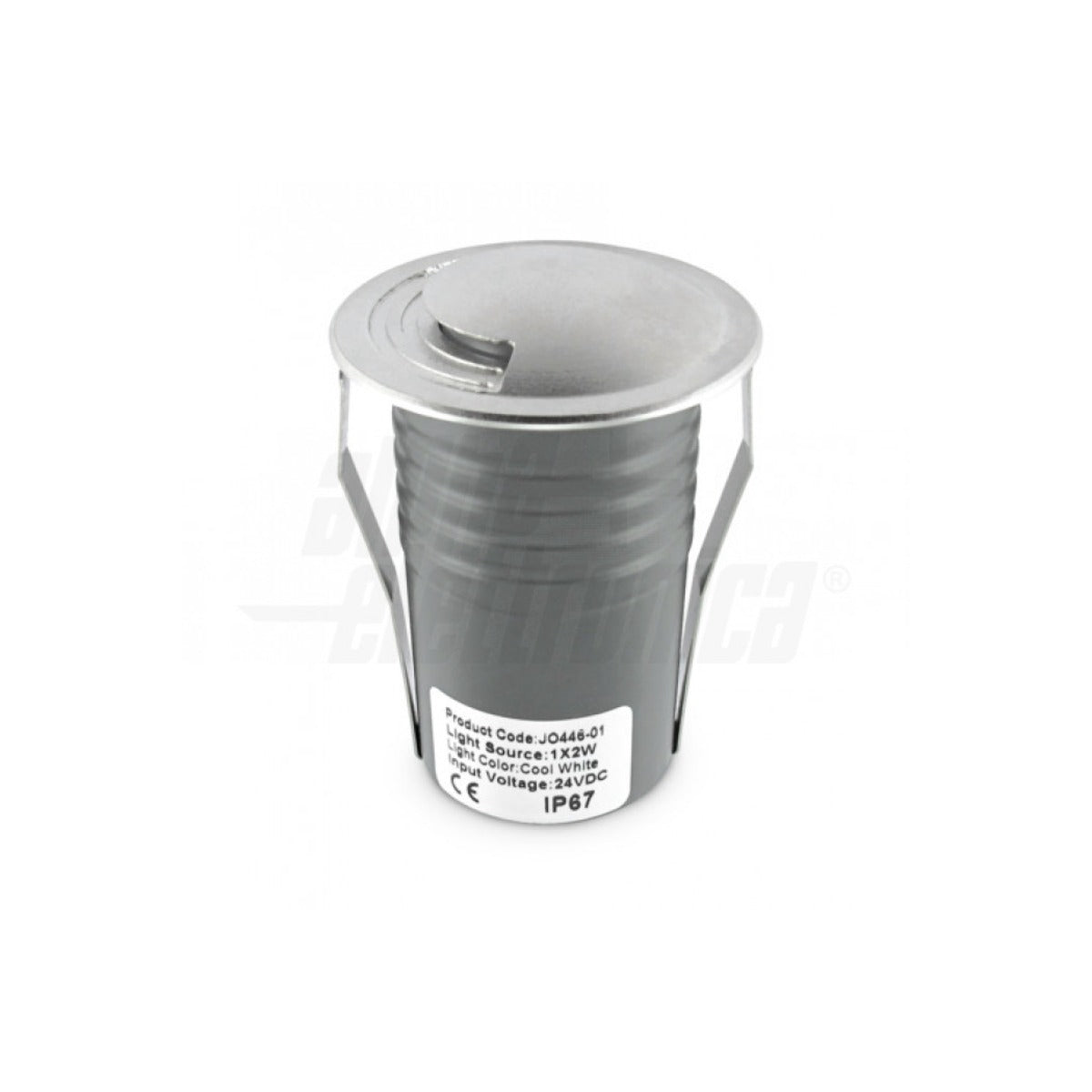 Faretto da Terra Singola Emissione per Esterno Giardino Led Acciaio 2,5W 24V DC IP67 Tondo