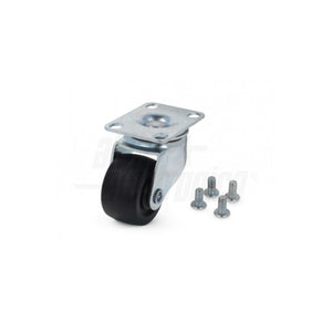 Kit 4 Ruote Piroettanti con Viti per Armadio Rack a Pavimento