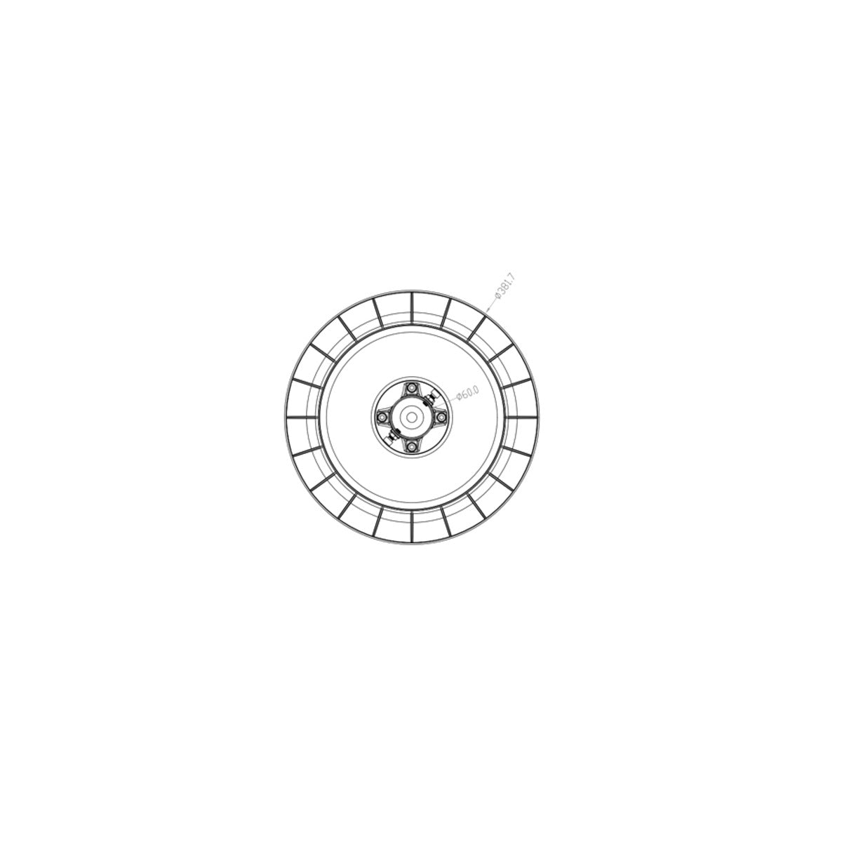 disegno tecnico Lampione da Giardino Led 100W IP65 Testa Palo