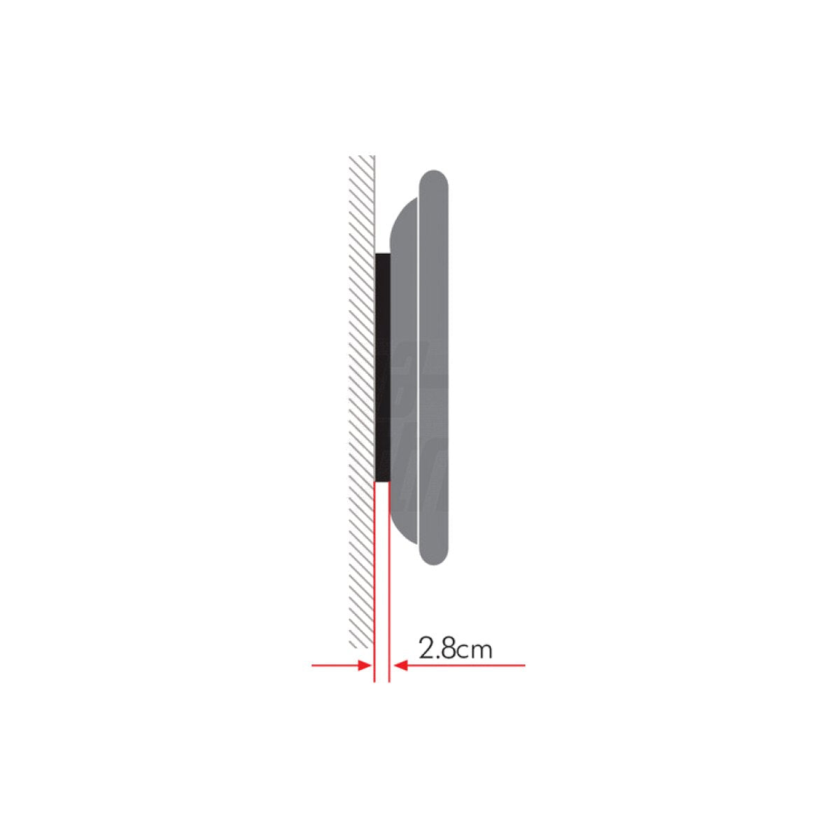 Supporto TV slim fisso - 28 mm dal muro