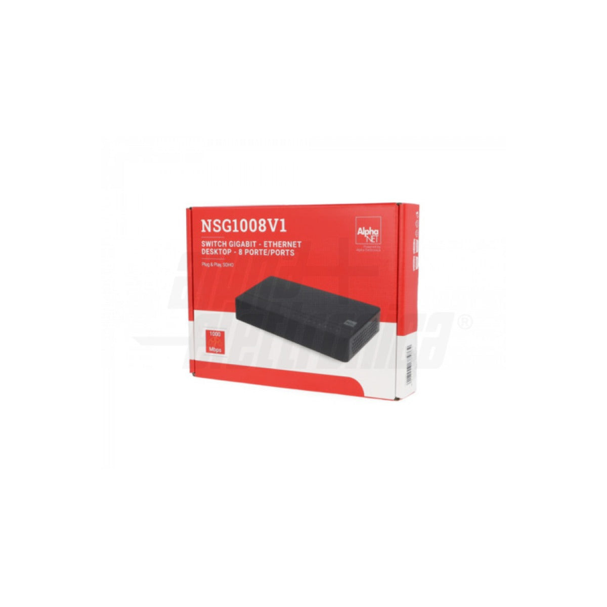 Switch Gigabit 8 Porte Desktop Unmanaged 10/100/1000 Mbps Fanless