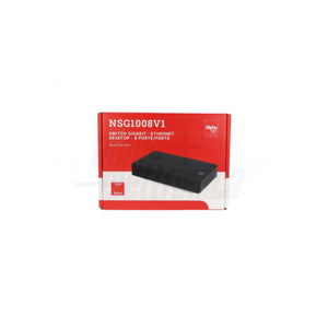 Switch Gigabit 8 Porte Desktop Unmanaged 10/100/1000 Mbps Fanless