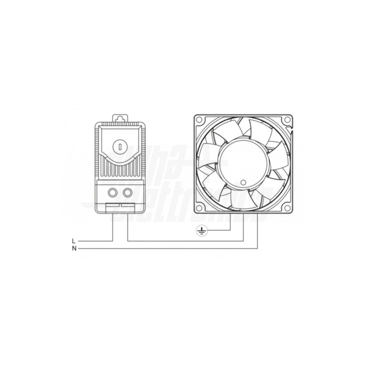 Termostato Barra DIN TMD200 N.O. 0-60 °C 10A 250V per Ventole