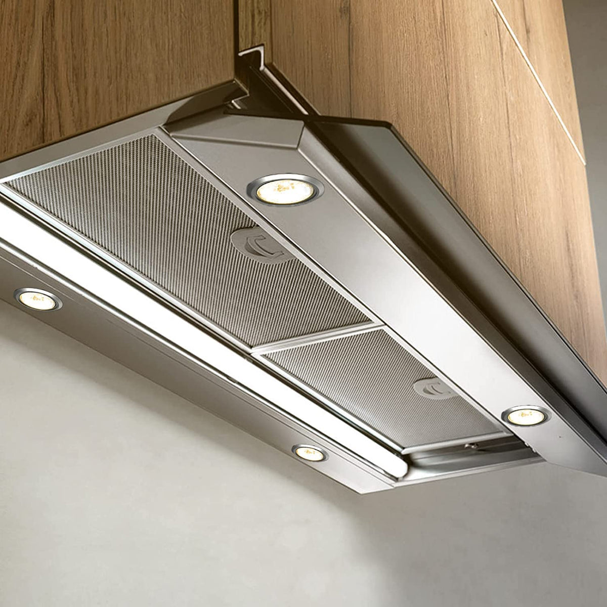 Faretto da Incasso Ricambio per Mobili e Cappe Cucina, Cromato per Alogene / Led G4 12V