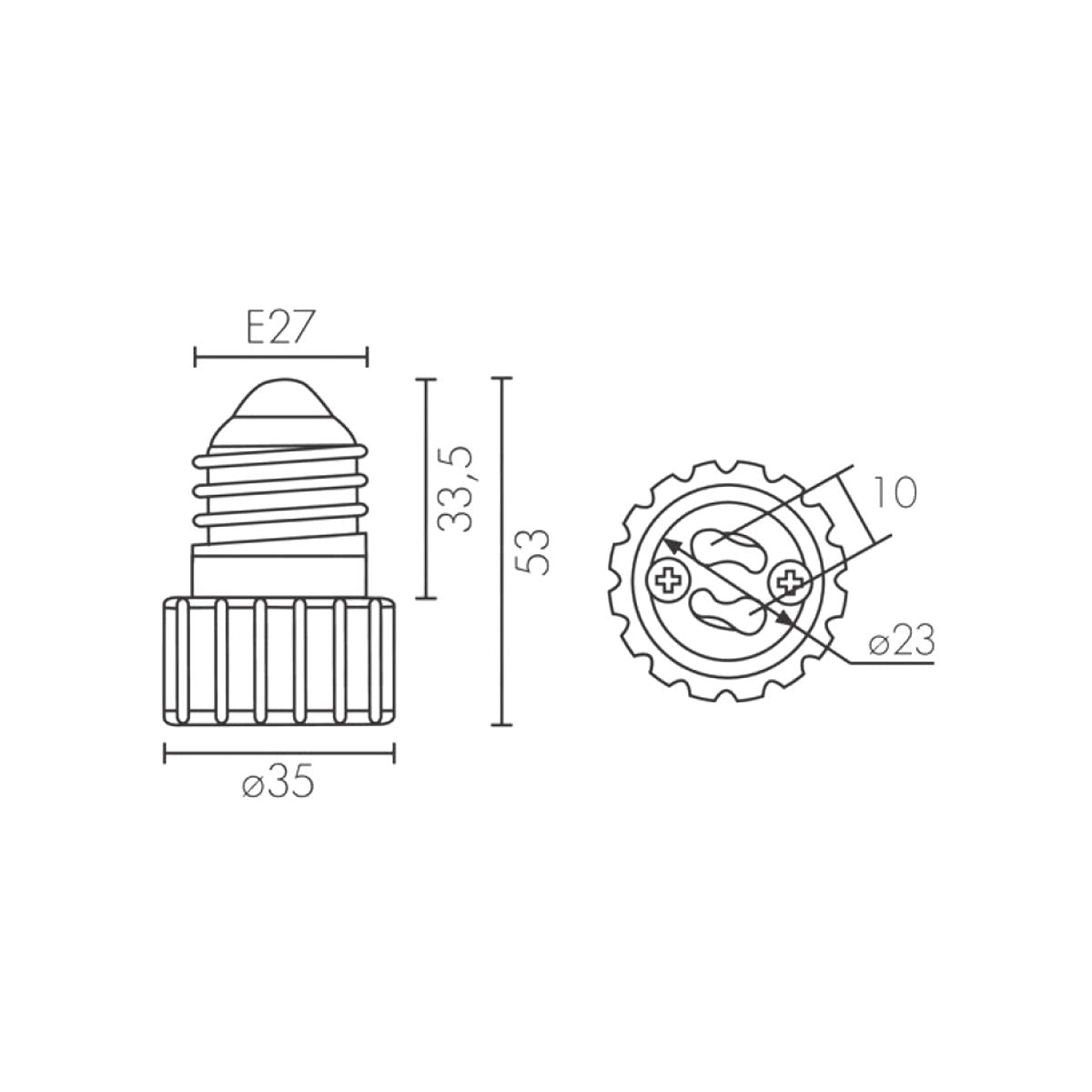 Adattatore E27 GU10 Convertitore 2A per Lampade